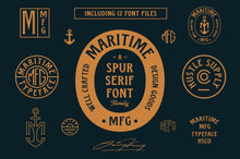 Load image into Gallery viewer, Maritime MFG - A Spur Serif Typeface