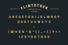 Load image into Gallery viewer, Flintstock - Industrial Display Font