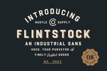 Load image into Gallery viewer, Flintstock - Industrial Display Font