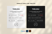 Load image into Gallery viewer, Tableau - Minimalist Candle Label Templates
