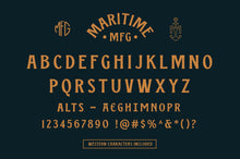 Load image into Gallery viewer, Maritime MFG - A Spur Serif Typeface
