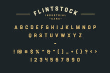 Load image into Gallery viewer, Flintstock - Industrial Display Font
