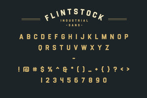 Flintstock - Industrial Display Font