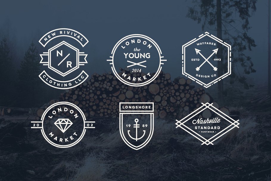 Vintage Line Badges
