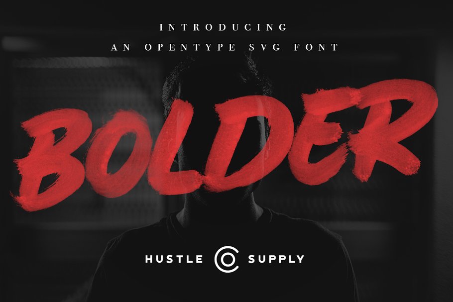 BOLDER - Smallcaps SVG Brush Font