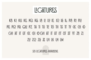 SALE: Hatchet & Arrow | 58 Ligatures
