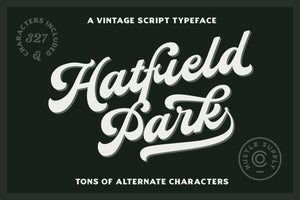 Hatfield Park | Vintage Script Font