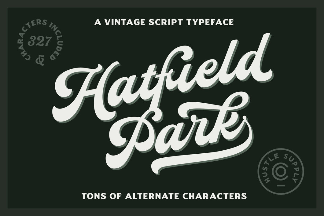 Hatfield Park | Vintage Script Font